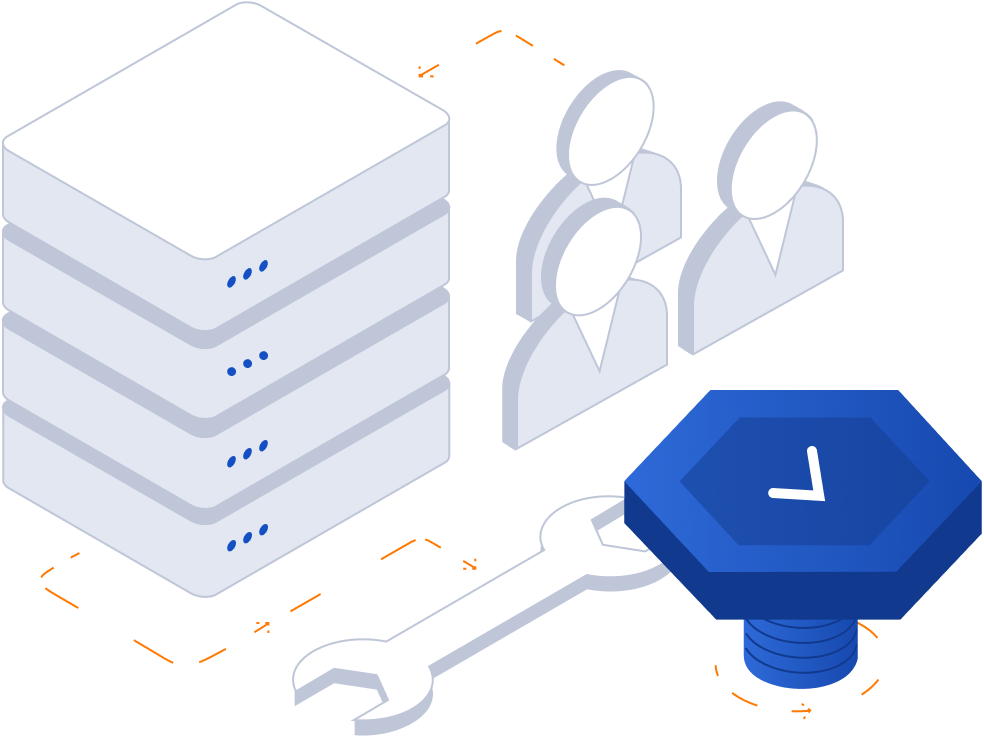 Server accounts and an access key
